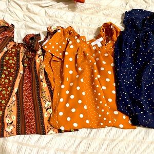 Lauren Conrad pleated blouses.